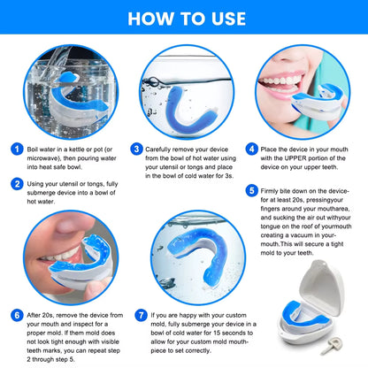 Medical Silicone Anti-Snoring Mouthpiece & Bruxism Sleep Aid Guard